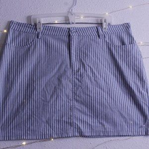 Forever 21 Plus  3X  Blue and White Striped Skirt